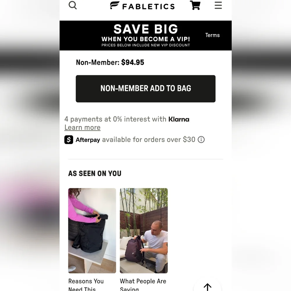 Fabletics Backpack NEW - Picture 12 of 16